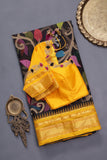Stunning jamdaani with kanchi border in black !