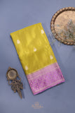 Soft Silk Pattu - Color play at its finest - Yellow/Lavender Pink