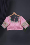 Gadwal Paithani saree in lovely baby pink