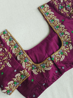 Light grey Gadwal Kanchi saree