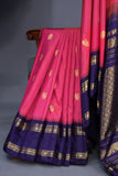 Kanjeevaram silk saree in a lovely rani pink shade