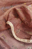 A dreamy floral organza in light brown