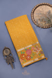 Soft Tussar with a contemporary elegance-Mustard Yellow