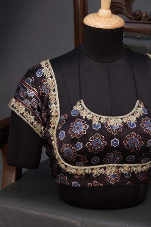 Bandini on Modal Silk with ajrak pallu