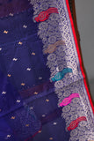 Chanderi silk saree in a stunning royal blue hue