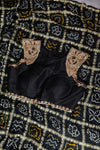 Black Bandini Gharchola saree with a showstopper blouse patter