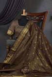 Deep brown kanjeevaram vintage styled