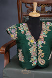 A designer blouse that’s Pure Art - Bottle Green