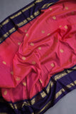 Kanjeevaram silk saree in a lovely rani pink shade