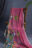 Hand painted kalamkari organza saree