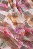 A dreamy floral organza in beautiful shades of lavender