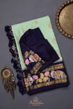 Gorgeous Gadwal with Stunning tanjore painting border