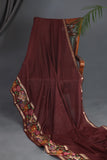 Soft Tusser Silk saree in most trending brown color