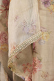 A dreamy floral organza in beautiful shades of pista green