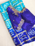 Bandini Gharchola saree in hues of blue