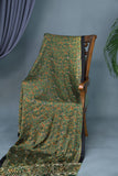 Ajrak on modal silk with all one hand work on saree