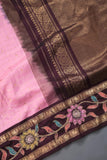 Timeless Gadwal saree with floral appliqué work