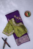 Soft Silk Saree in purple at a budget friendly price