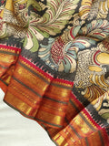 A classic kanchi kalamkari saree with a pure Patola blouse