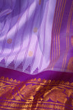 Timeless Gadwal Pattu saree in lavender and plum combo