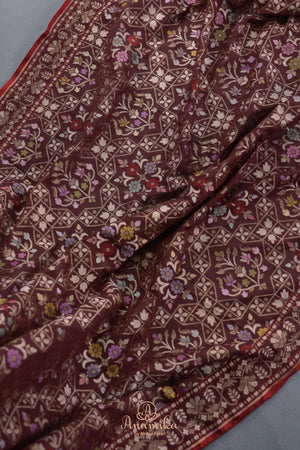 An exquisite Banarasi Cotton Jamdaani saree