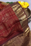 Vintage Kanjeevaram Excellence in Rust Orange and Brown combo