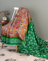 Pure Gaji silk saree with kalamkari and Bandini