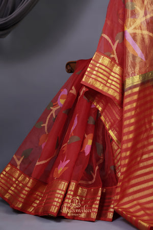 Muslin Jamdaani & Kanjeevaram Fusion