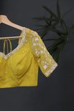 Yellow organza saree - cocktail Edit