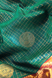 Emerald Green Kanjeevaram Saree - With full sleeves blouse