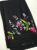 Black Georgette with multi color floral sequins work