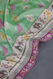Pastel Patola with intricately designed handwork border