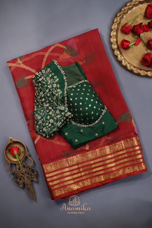 Muslin Jamdaani & Kanjeevaram Fusion