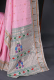 Gadwal Paithani saree in lovely baby pink