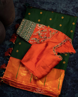 Pure paithani on Gadwal silk