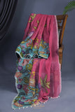 Hand painted kalamkari organza saree