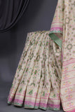 Pastel Patola with intricately designed handwork border