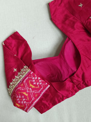 Magenta Pink patola blouse in a stunning pattern