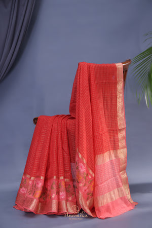 Soft Silk Chanderi Pattu - where weave meets embroidery