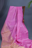 Raising Temple border kanjeevaram saree in Beautiful Pink