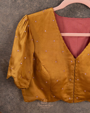 Pure organza saree with beautiful kalamkari prints