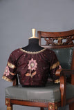 Timeless Gadwal saree with floral appliqué work