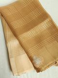 Organza saree in golden hue wit a beautiful blouse
