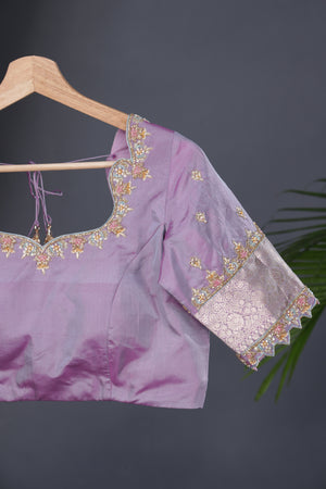 Beautiful Banarasi Silk Saree in a unique shade of lavender