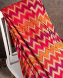 Beautiful Twill Silk Saree in orange and kanchi border