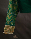 A beautiful green saree - Bandini Crepe with Patola