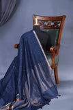 Soft Tussar with a contemporary elegance- Navy Blue