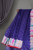 Chanderi silk saree in a stunning royal blue hue