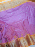 Unique lavender and yellow Venkatagiri Pattu saree