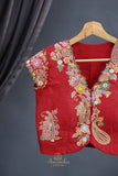 A designer blouse that’s Pure Art -  Red